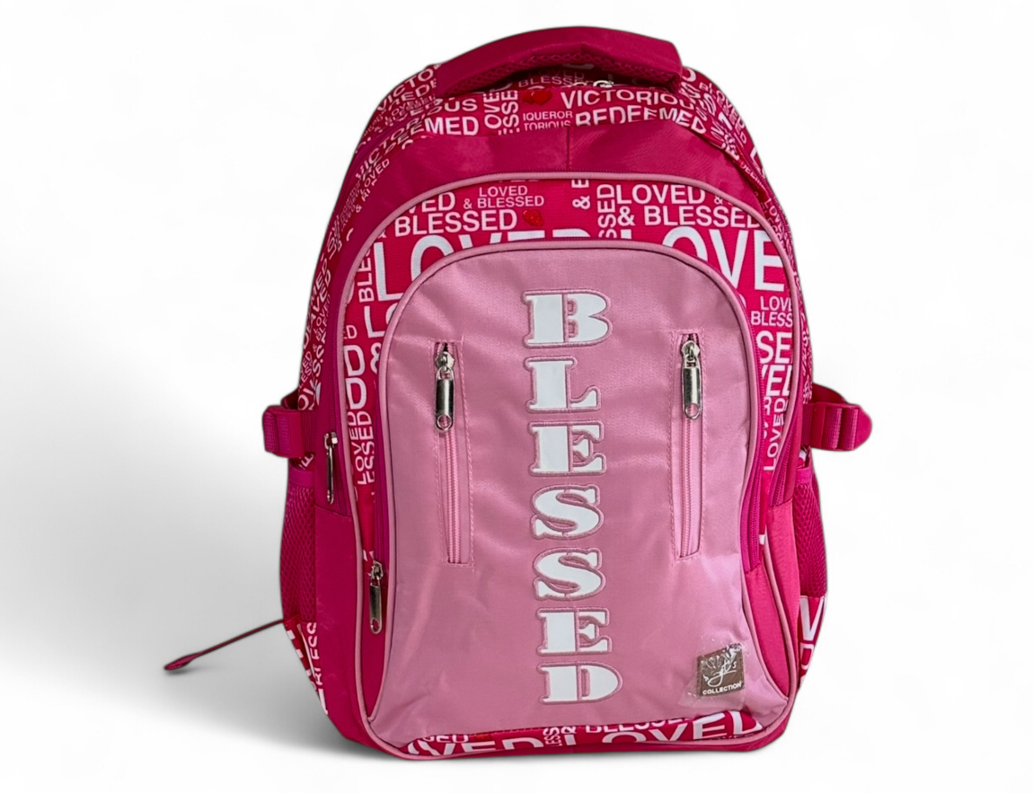 Pink Designer BLESSED Backpack kids & adult