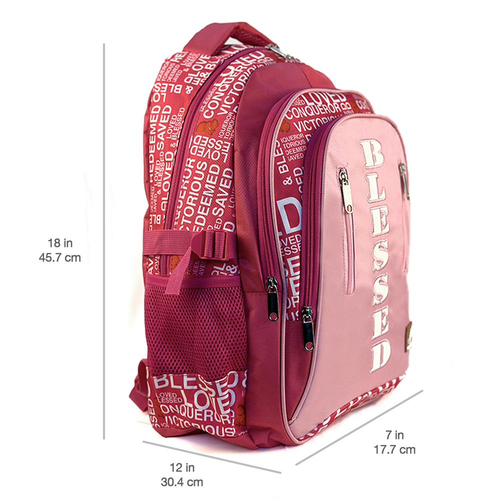 Pink Designer BLESSED Backpack kids & adult - Image 3