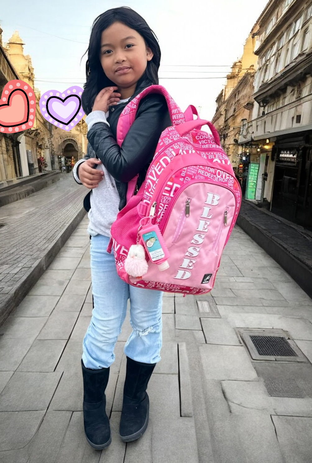 Pink Designer BLESSED Backpack kids & adult - Image 11